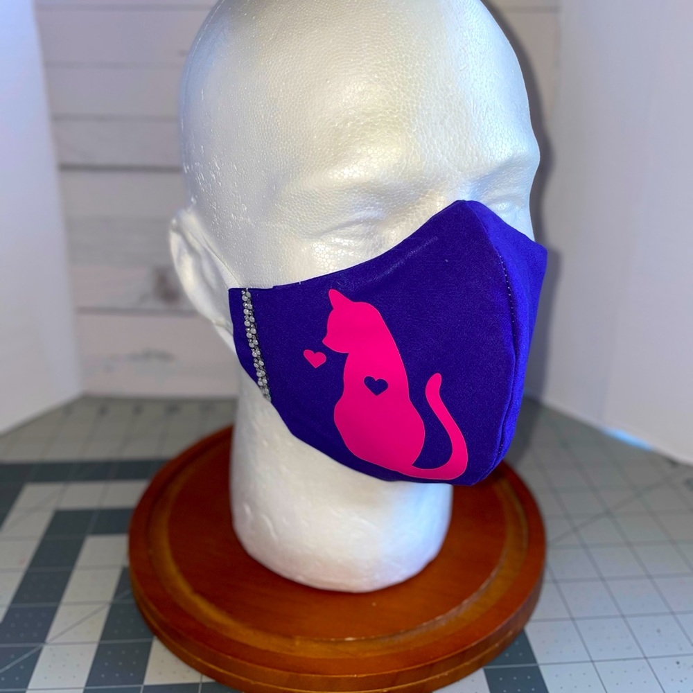 Cat love face mask glam